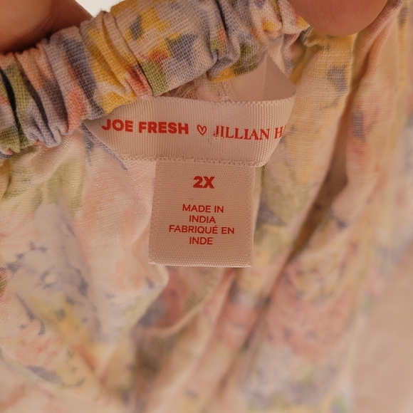 Jillian Harris x Joe Fresh Blushing Flower Black Tie Dress  2X - Picture 11 of 14